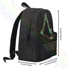 Assassinscreed Brotherhood Backpack Foldable 3D Printing Large Capacity