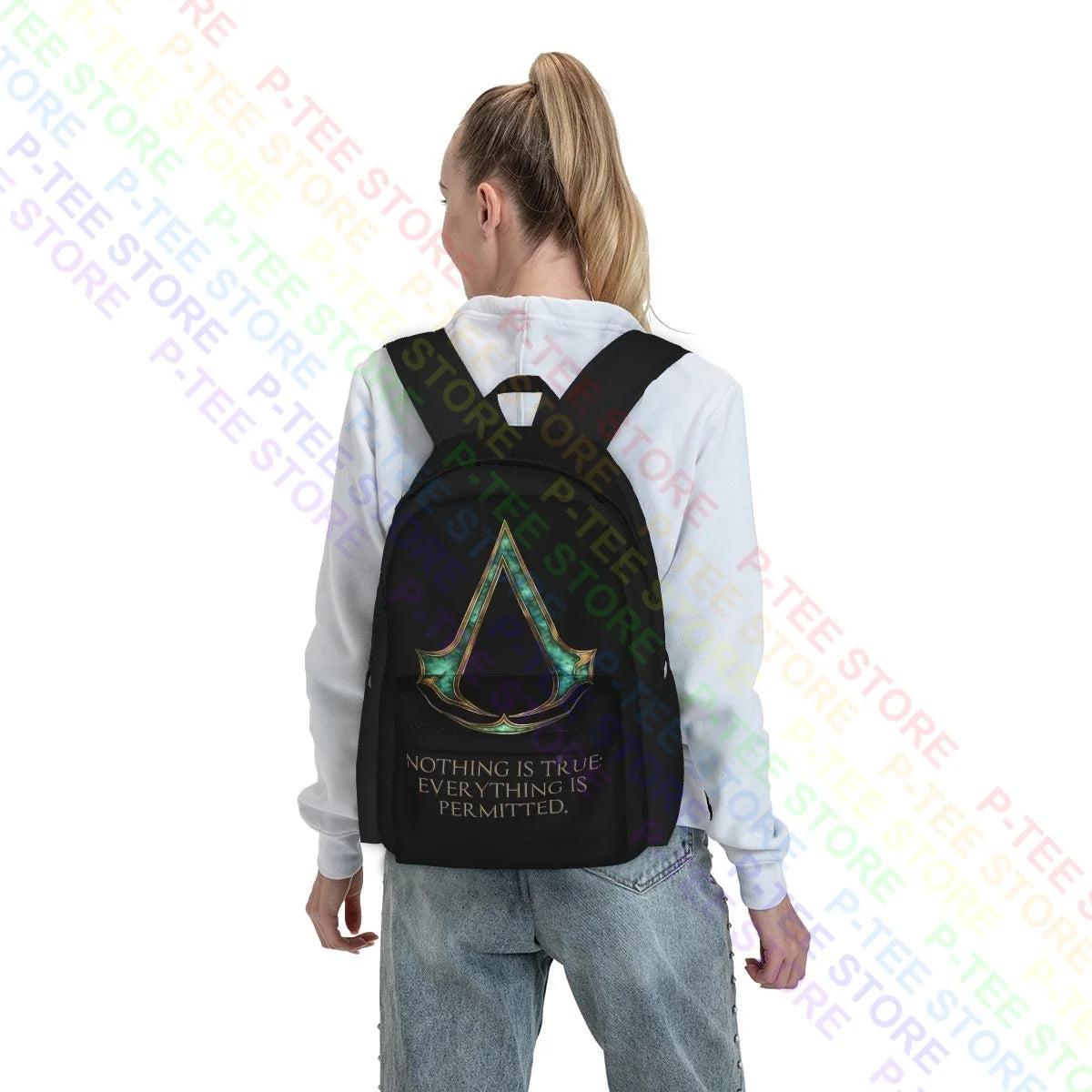 Assassinscreed Brotherhood Backpack Foldable 3D Printing Large Capacity