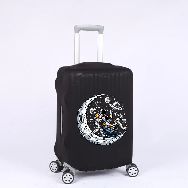 Astronaut Pattern Luggage Cover Protects 18-32 Inch Suitcases