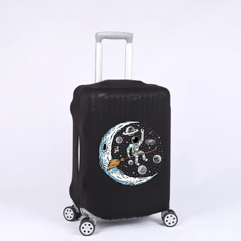 Astronaut Pattern Luggage Cover Protects 18-32 Inch Suitcases