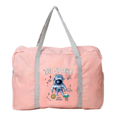 Astronaut Series Pattern Travel Bag - Foldable Large Capacity Unisex Luggage Bag