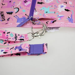 Smiggle Kids Wallet Crossbody Bag Pink Unicorn Triple Card Holder