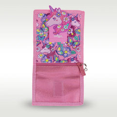 Smiggle Children's Wallet Triple Coin Purse Unicorn Butterfly