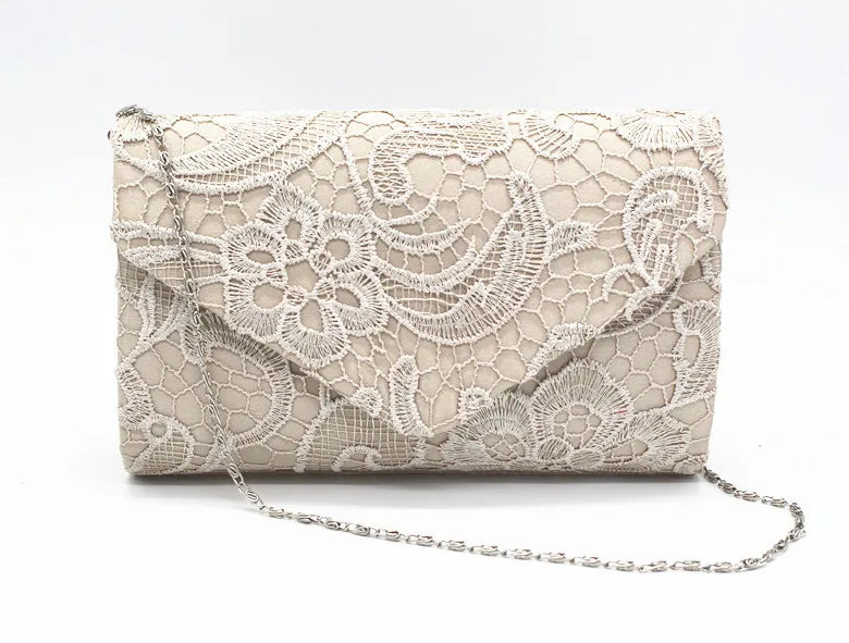 Ausuky Women Casual Clutch Envelope Bag Lace Dinner