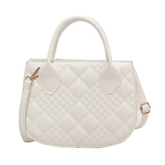 Autumn Winter Lingge Retro Niche Cross Texture Tote Handbag