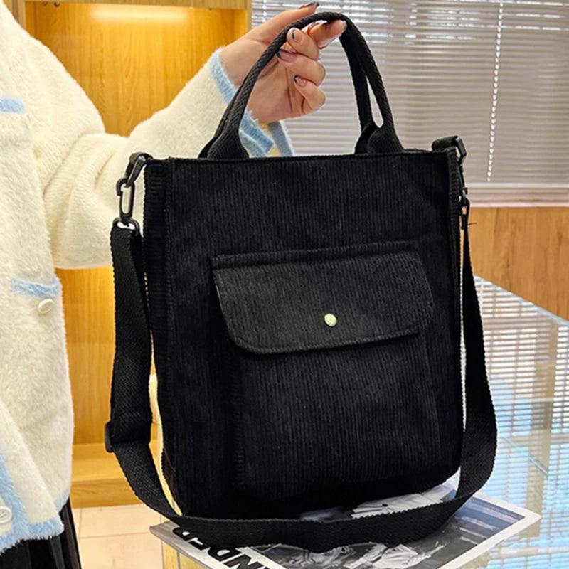 Autumn Corduroy Bag For Women Shopper Bag Handbag Winter