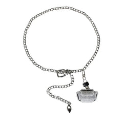 Autumn Mini Rhinestone Chain Belt Bag Wild Suit Skirt Decoration
