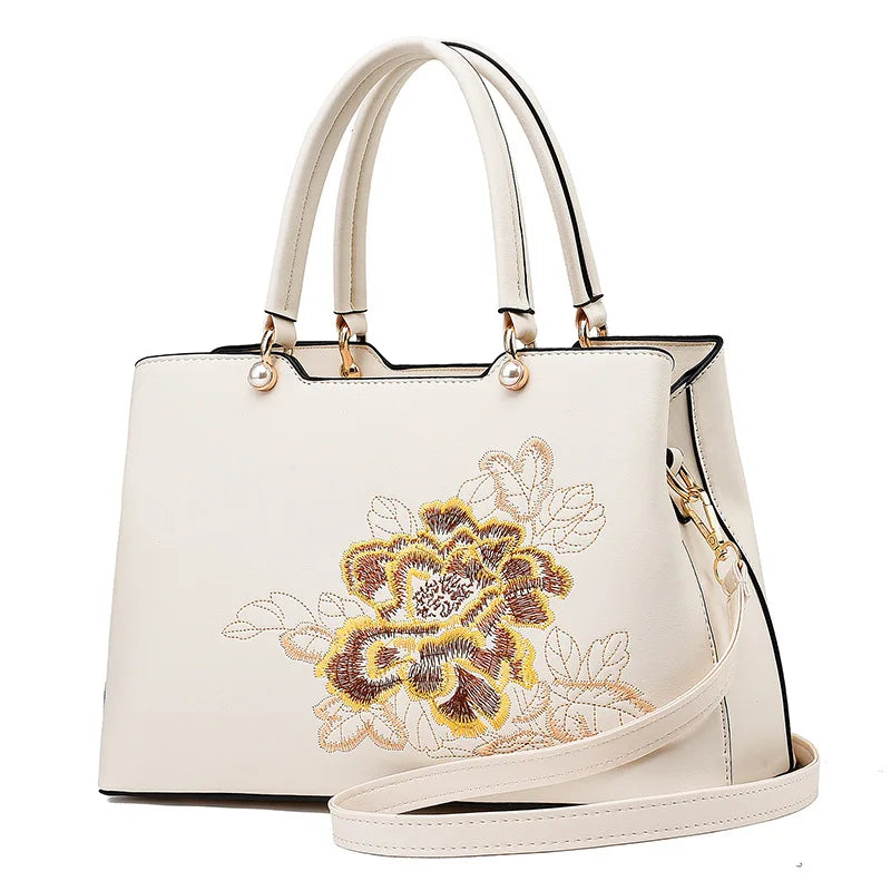 Autumn High Female Bag Embroidery Large Capacity One-shoulder Messenger Bag