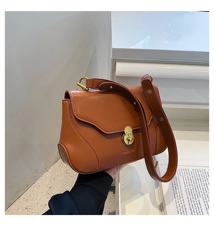 Vintage Crossbody Bag Lock Handbag Purses and Handbags