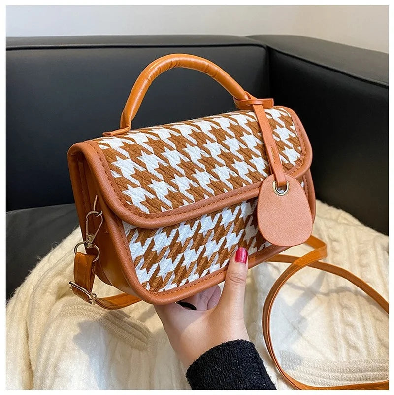 Autumn Printed Canvas Tote Bag Messenger Shoulder Square Bag