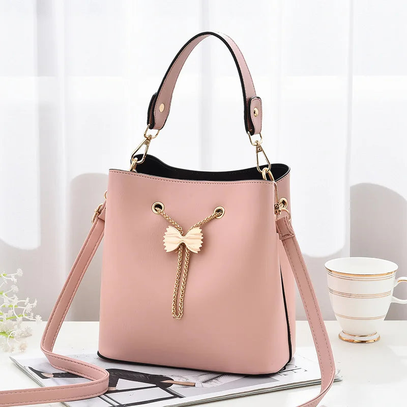 Autumn Women's Shoulder Bag Cross-body Style Bucket Bag