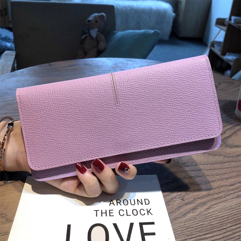 Leather Long Wallets For Women Purse Business Wallet Billfold