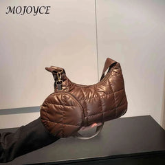 Quilted Cotton-Padded Bag with Small Round Purse