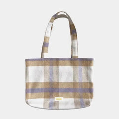 Soft Large Capacity Plaid Handbag for Women