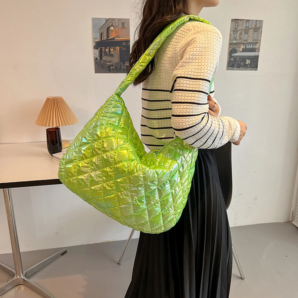 Tote Handbags Large-capacity Cotton Padded Top-handle Bags for Travel Work