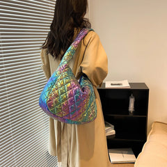Tote Handbags Large-capacity Cotton Padded Top-handle Bags for Travel Work