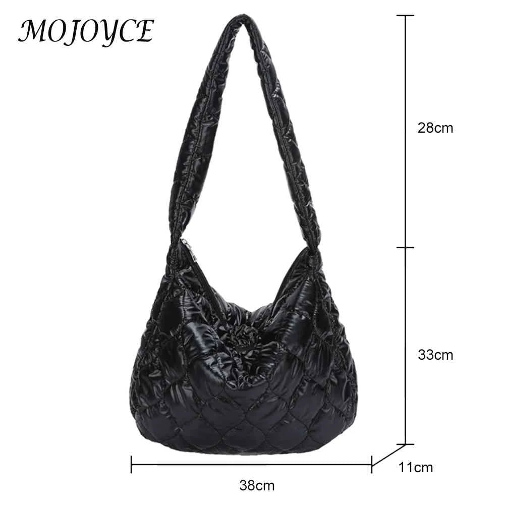 Quilted Large Capacity Messenger Bag for Girls Shopping