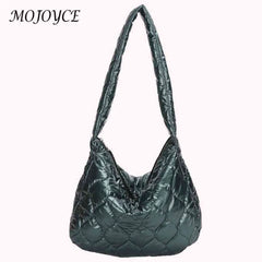 Quilted Large Capacity Messenger Bag for Girls Shopping