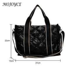 Messenger Pouch Down Quilted Women Shoulder Handbag Large Capacity Portable