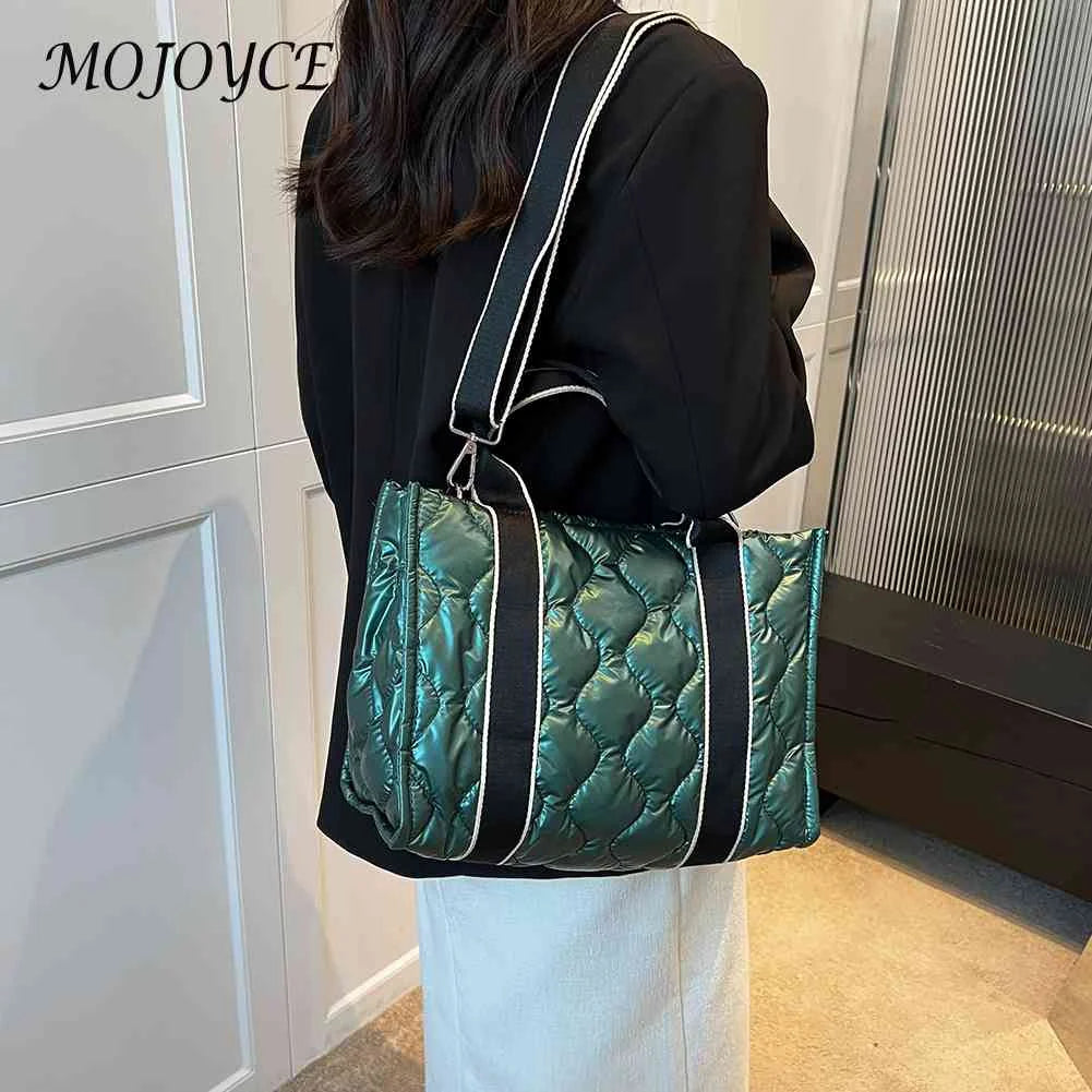 Messenger Pouch Down Quilted Women Shoulder Handbag Large Capacity Portable