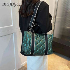 Messenger Pouch Down Quilted Women Shoulder Handbag Large Capacity Portable
