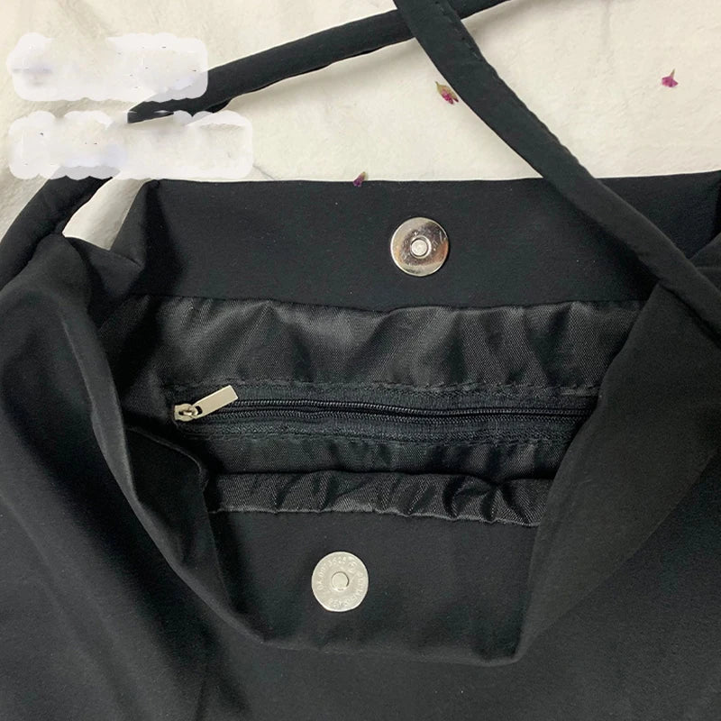 Large Capacity Shoulder Bag for Women Solid Handbag
