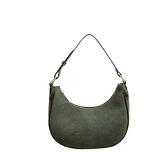 Vintage Moon Style Green Shoulder Bag for Women