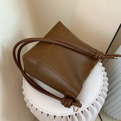 Retro Small Bag Women's Autumn Winter Wild Single Shoulder Bucket Bag