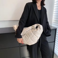 Autumn Winter Shopper Bag Dumplings Cotton Padded Purses Handbag
