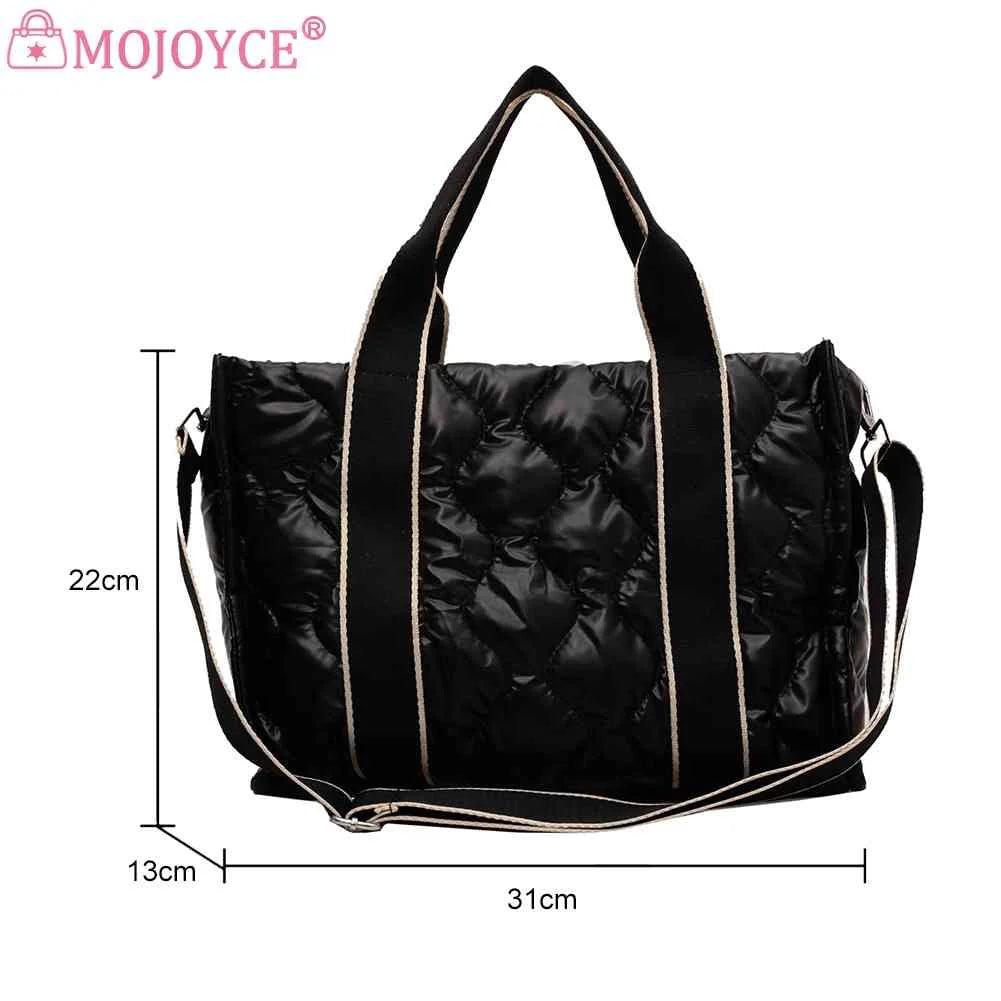 Quilted Cotton Crossbody Satchel Large Capacity Handbag