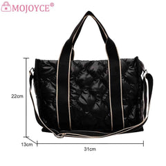 Quilted Cotton Crossbody Satchel Large Capacity Handbag