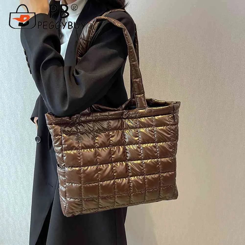 Nylon Quilted Top-handle Clutch Bag for Ladies Girl