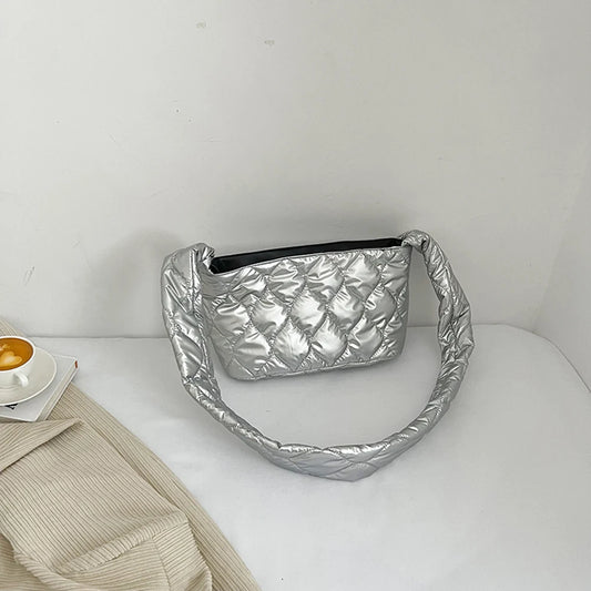 Quilted Rhombic Crossbody Bag for Women, Casual Handbag for Girls