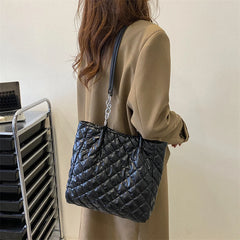 Quilted Cotton Padded Tote Bag for Women