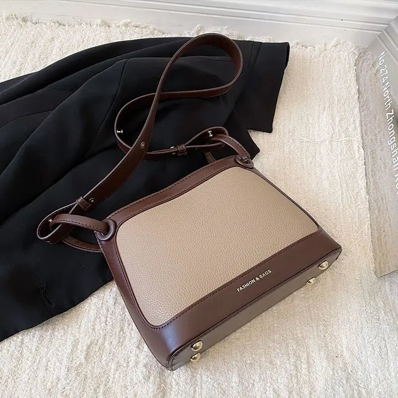 Retro Bucket Bag Ins Shoulder Messenger Bag for Autumn Winter