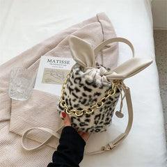 Advanced Niche Furry Bag Women's Crossbody Bucket Bag