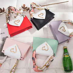 Silk Scarf Shoulder Bag for Autumn and Winter Style