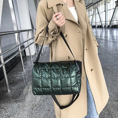 Autumn/Winter Down Pillow Bag Female Space Cotton Shoulder Bags Totes