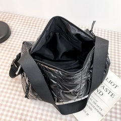 Autumn/Winter Down Pillow Bag Female Space Cotton Shoulder Bags Totes
