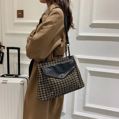 Autumn Winter Large Capacity Bag Women's Casual Shoulder Tote Bucket Bag