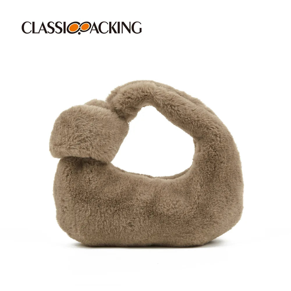 Plush Cosmetic Bag for Skin Care Products Storage