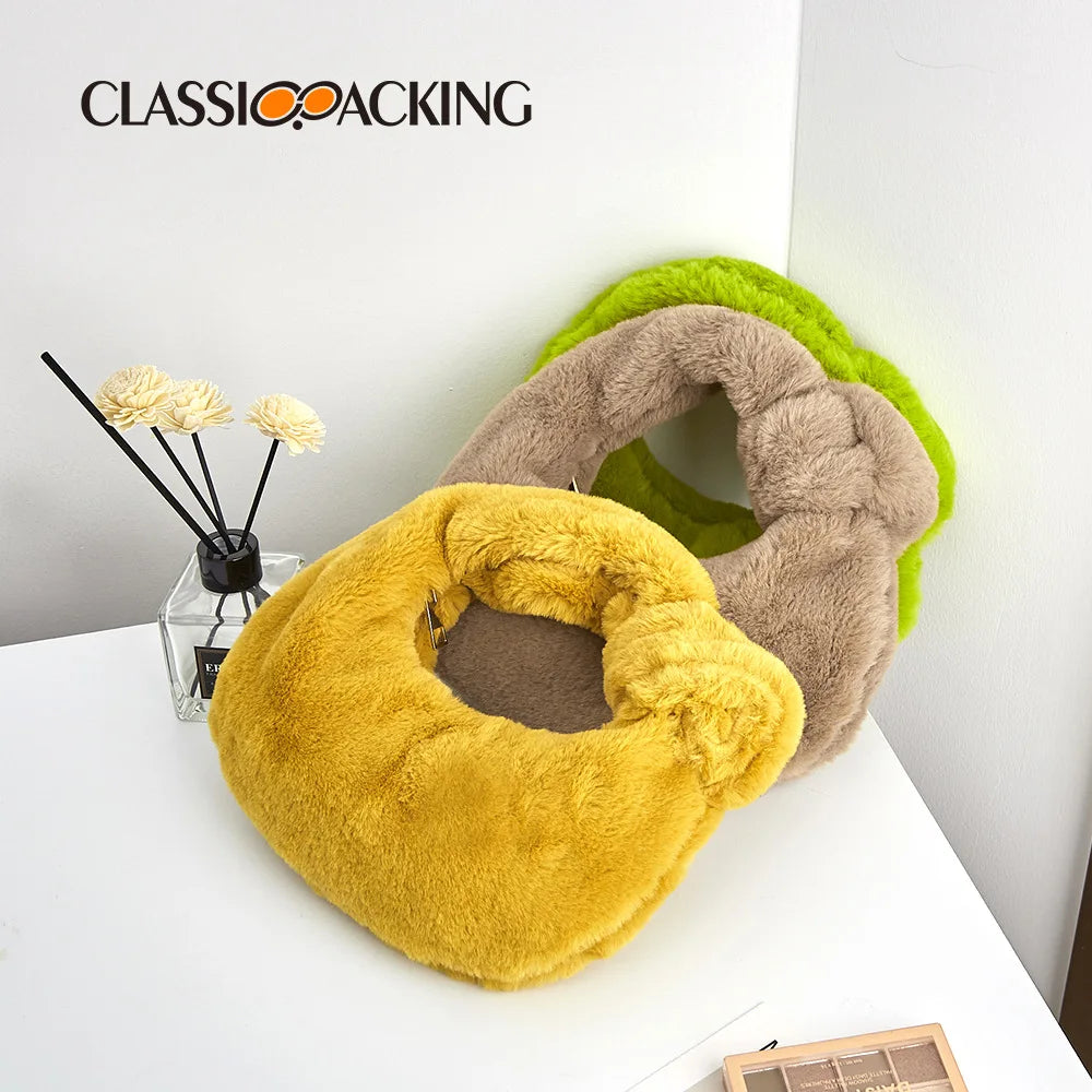 Plush Cosmetic Bag for Skin Care Products Storage