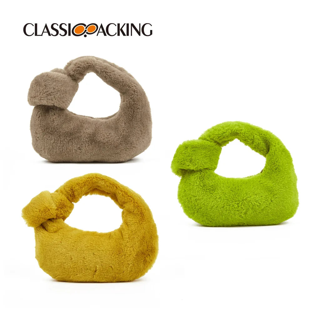 Plush Cosmetic Bag for Skin Care Products Storage