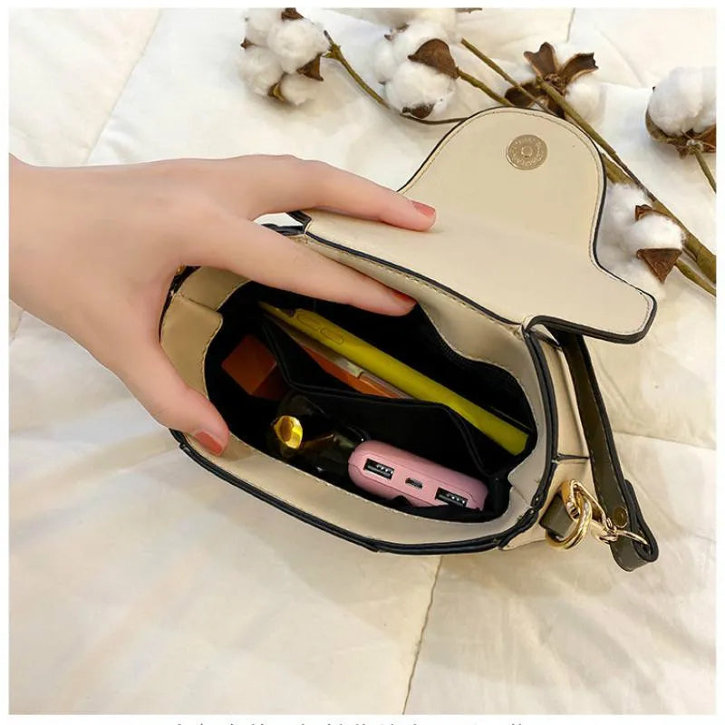 Small Fresh Diagonal Shoulder Bucket Bag for Autumn and Winter