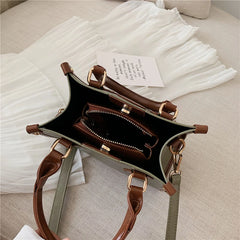 Striped Women's Shoulder Bag Travel Briefcase Handle Sling Strap R
