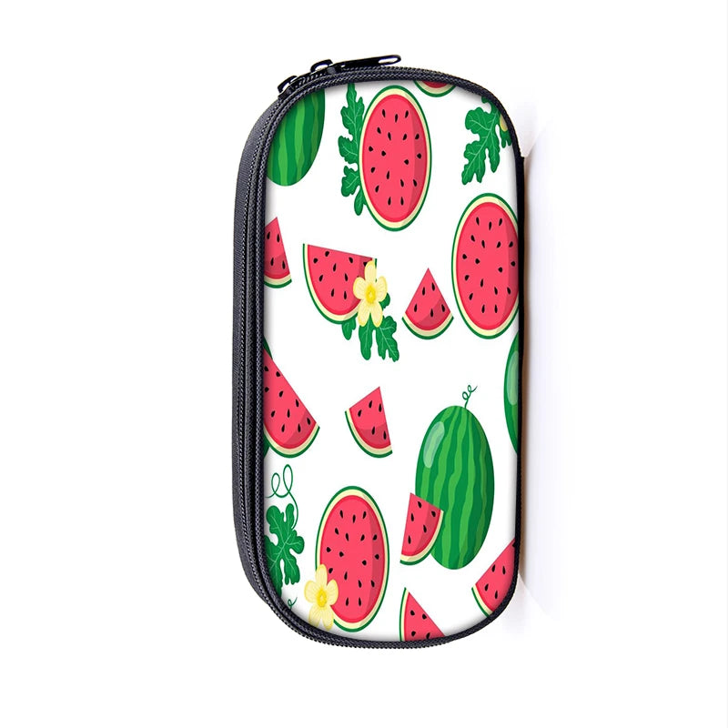 Avocado Print Pencil Bag Boys Girls Study Stationery Box Cosmetic Bags