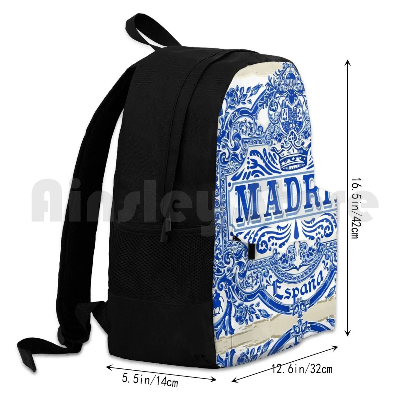 Vintage Azulejos Tiles Outdoor Sports Backpack