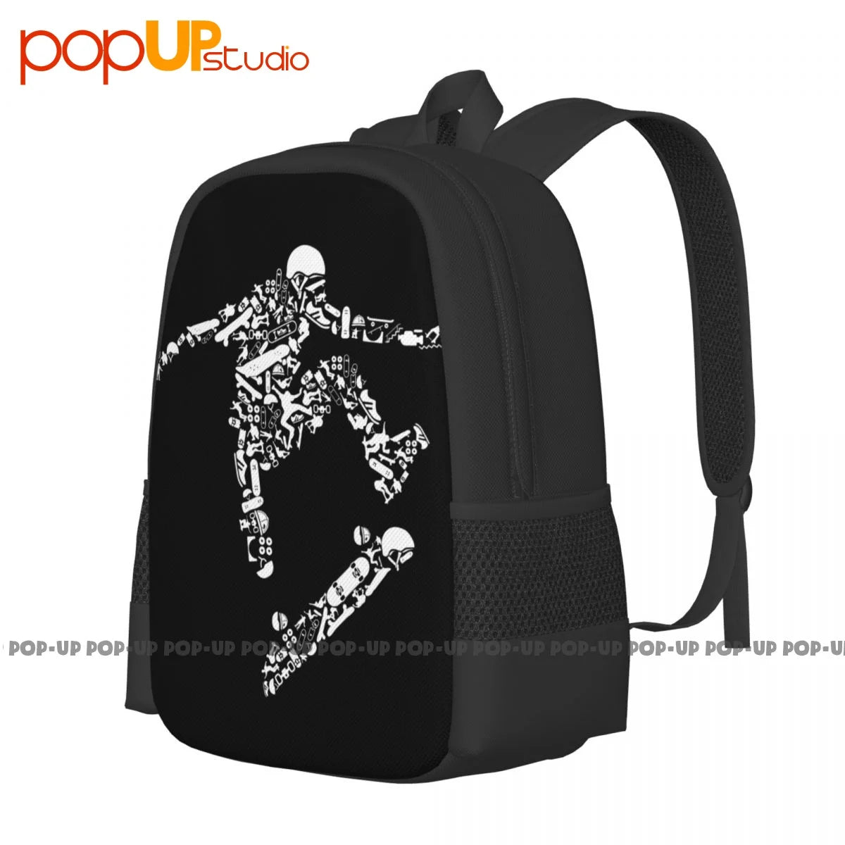 Skater Skateboard Backpack Large Capacity Print Beach Bag Shopping Bag School Sp