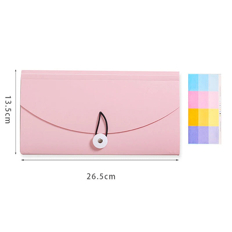 B5 File Bags Storage Folder 13 Grids Expanding File Folders Travel Organizer