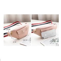 Women Casual PU Leather Waist Packs Chest Pack Shoulder Messenger Bags